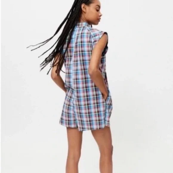 NWT Urban Outfitters Zoey Workwear Gingham Romper Jumpsuit Size XS - Picture 2 of 12